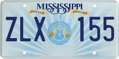 MS license plate ZLX155