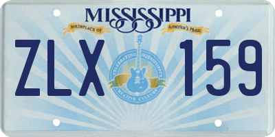 MS license plate ZLX159