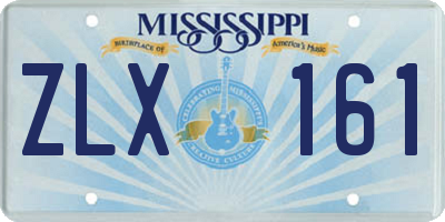 MS license plate ZLX161