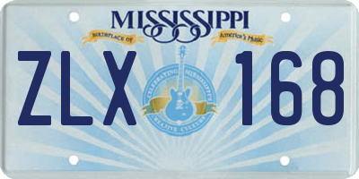 MS license plate ZLX168