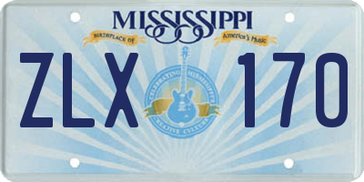 MS license plate ZLX170