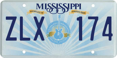 MS license plate ZLX174