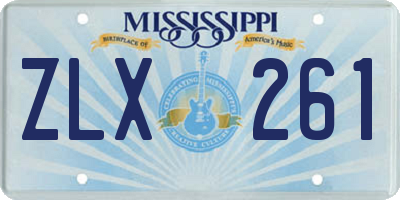 MS license plate ZLX261