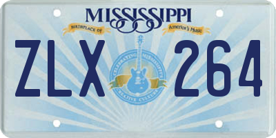 MS license plate ZLX264
