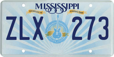 MS license plate ZLX273