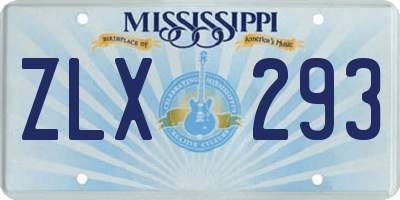 MS license plate ZLX293