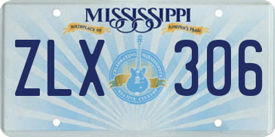 MS license plate ZLX306