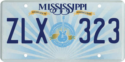 MS license plate ZLX323