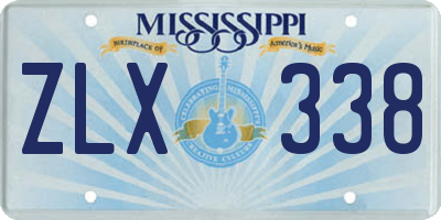 MS license plate ZLX338