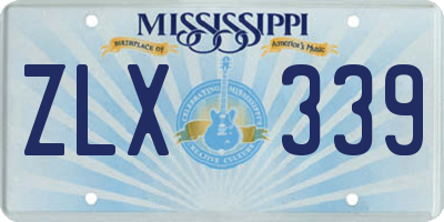 MS license plate ZLX339