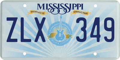 MS license plate ZLX349