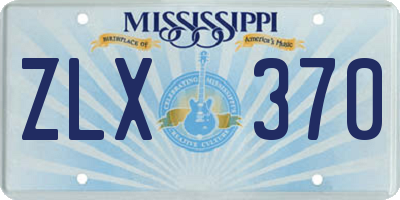 MS license plate ZLX370