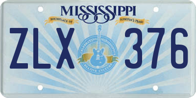 MS license plate ZLX376