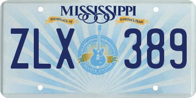MS license plate ZLX389