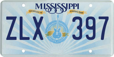 MS license plate ZLX397