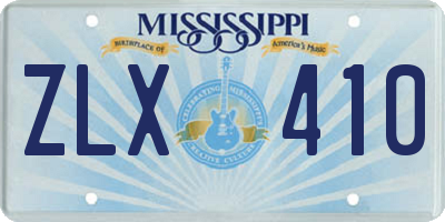 MS license plate ZLX410