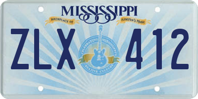 MS license plate ZLX412