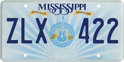 MS license plate ZLX422