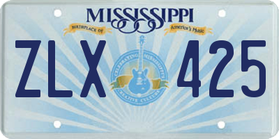 MS license plate ZLX425