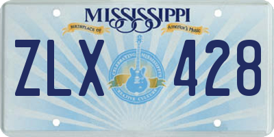 MS license plate ZLX428