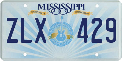 MS license plate ZLX429
