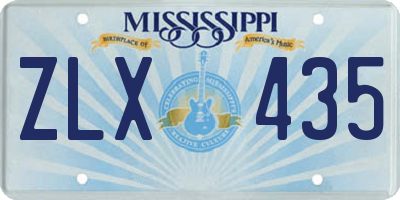 MS license plate ZLX435