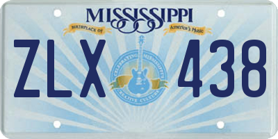 MS license plate ZLX438