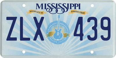 MS license plate ZLX439