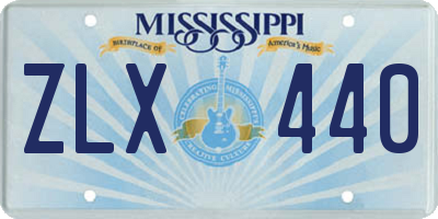MS license plate ZLX440