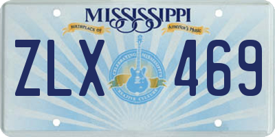 MS license plate ZLX469