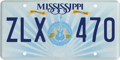 MS license plate ZLX470