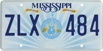 MS license plate ZLX484
