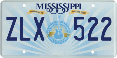 MS license plate ZLX522