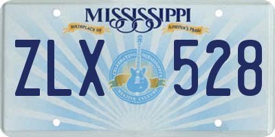 MS license plate ZLX528