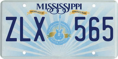 MS license plate ZLX565
