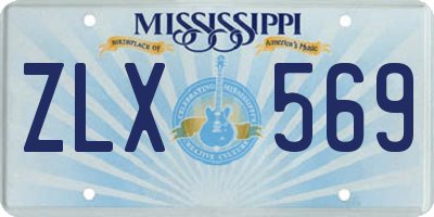 MS license plate ZLX569