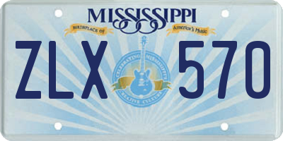 MS license plate ZLX570