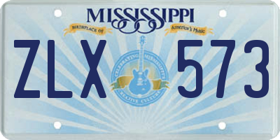 MS license plate ZLX573