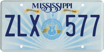 MS license plate ZLX577
