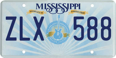 MS license plate ZLX588