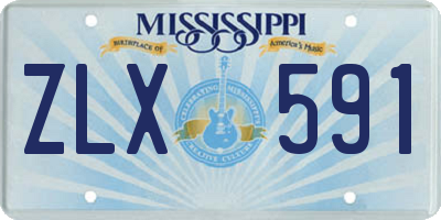 MS license plate ZLX591