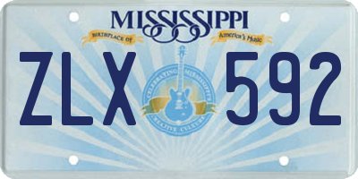 MS license plate ZLX592