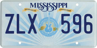 MS license plate ZLX596