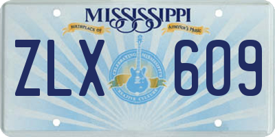 MS license plate ZLX609