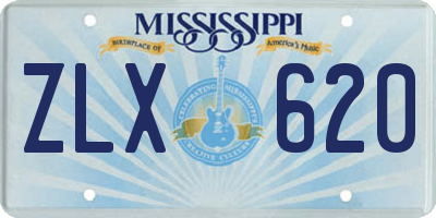 MS license plate ZLX620