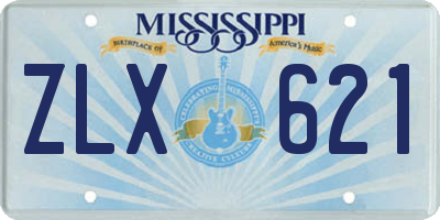 MS license plate ZLX621