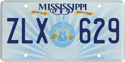 MS license plate ZLX629