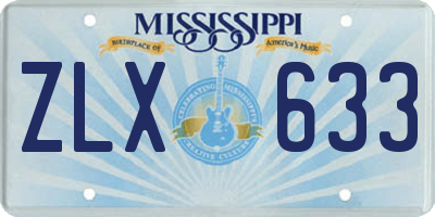 MS license plate ZLX633