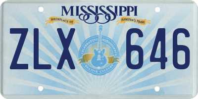 MS license plate ZLX646