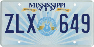 MS license plate ZLX649